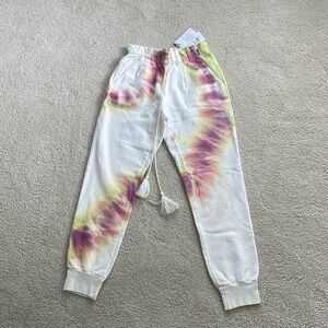 SOMETHING NAVY MULTI TIE-DYE SWEATPANTS